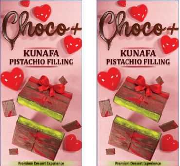 Choco+ Celebration Pistachio Kunafa Milk Dubai Chocolate Bar, 200 G (Pack Of 2)